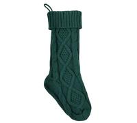 Christmas Stocking, 46cm large Knit for Kids, decorations in Christmas Fireplace and tree, Xmas Hanging Stockings (1, green)