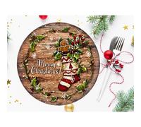 Christmas Stocking Charger Plate Large Dinner Placemat Decorative 40cm