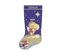 Christmas Stocking Cross Stitch Patterns for Adults, Easy Counted Religious Catholic Simple DMC Embroidery Patterns for Beginners, Cute Angel, Little Jesus Holiday Design DIY, Digital Download