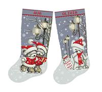Christmas Stocking Cross Stitch Patterns for Adults, Personalized Counted Baby Easy Embroidery for Beginners, Cute Bears, Simple Holiday Design DIY, Digital Download