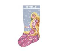 Christmas Stocking Cross Stitch Patterns for Adults, Personalized Easy Counted Simple DMC Embroidery Patterns for Beginners, Cute Princess, Pink Holiday Design DIY, Digital Download