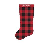 Christmas Stocking Cross Stitch Patterns for Adults, Personalized Easy Counted Simple DMC Embroidery Patterns for Beginners, Cute Rustic Lumberjack Red Holiday Design DIY, Digital Download