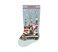 Christmas Stocking Cross Stitch Patterns for Adults, Personalized Easy Counted Simple Embroidery Pattern for Beginners, Cute Santa Claus, Vintage Red Truck, Holiday Design DIY, Digital Download