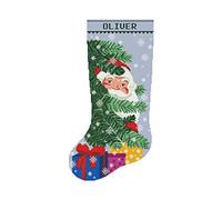 Christmas Stocking Cross Stitch Patterns for Adults, Vintage Easy Counted Simple DMC Embroidery Patterns for Beginners, Cute Santa Claus Holiday Design DIY, Digital Download