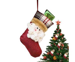 Christmas Stocking | Cute Decorations Candy Bag - Sock Bags - For Sweets, Chocolates, Fillings, Tree, Fireplace, Mantel, Fireplace,