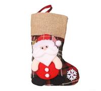 Christmas Stocking Featuring Santa for Fireplace For Hanging Large Size with Roomy Interior for Holiday Treats and Toys Strong Fabric Material (E-W90)