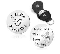 Christmas Stocking Fillers Funny Pickle Gift Emotional Support Gift Positive Pickle Keyring Cute Gifts For Women Pocket Hug Token Emotional Support Cute Ocd For Birthday Pickles