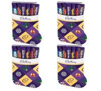Christmas Stocking Hamper Chocolate Collection 174g - Pack of 4 All I Want for Xmas Cadbury Dairy Milk Chocolate Bars for Kids. Great for Secret Santa Gifts or Stocking Fillers