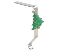 Christmas Stocking Hanger Hook Iron 15.4x10.1cm Colorful Enamel Decor Deer | L-shaped iron design supports 10kg for holiday decorations snowflake reindeer and multi style ornament options