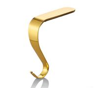 Christmas Stocking Holder Hooks for Mantel Fireplace Zinc Alloy Anti Skid Rotatable Heavy Duty 10lb Capacity for Hanging Garland Ornaments Xmas Party Decor Lightweight Safe(Gold)