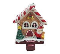 Christmas Stocking Holders | Christmas Gingerbread House Stocking Holder | Stocking Hangers Stocking Clips for Fireplace | Resin Stocking Hangers for Mantel | Christmas Decorations