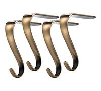 Christmas Stocking Holders Metal Mantel Stockings Hangers Shelf Fireplace Garland Mantle Grips Set for Xmas Party Decoration