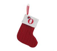 Christmas Stocking Red Knitted Christmas Sock Christmas Stocking Red With Snowflake And Alphabet Knit Design for Holiday Decor(O)