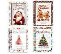 Christmas Stocking Stuffer Merry Christmas DIY Gift Card Book for Adults | 5.5x7.8in Color Spiral Bound Card Book, Surprises On Every Page, DIY Personalized Xmas Gifts for Family & Friends