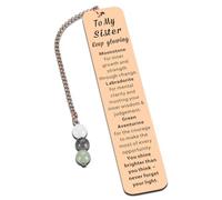 Christmas Stocking Stuffers for Sisters Gifts from Sister Bookmark Big Sister Birthday Gifts from Brother Little Bonus Sister in Christ Gifts for Women Appreciation Work Bestie White Elephant Present