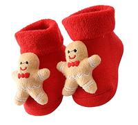 Christmas Stocking, Thermal Baby Socks Red for Boys (Cookie Man)