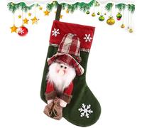 Christmas Stockings, 18" Personalized Christ-mas Stockings With 3D Santa, Snowman, Reindeer, Novelty Snowman Stocking, Christmas Hangings Elk Stocking For Mantels Christ-mas Tree Holiday Decor - Elder