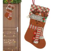 Christmas Stockings - 47 cm Fireplace Stockings with 3D Pattern | Reusable Bags for Christmas Sweets | Candy, Small Toys, Fireplace Mantel Decoration and, C, Se référer à la description
