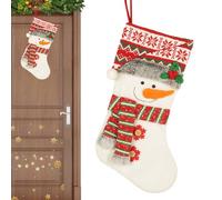 Christmas Stockings, 47 cm Holiday Stockings with 3D Pattern, Reusable Candy Bags for Christmas, for Children and Adults, Holiday Party, Home, Fireplace, Mantle, Tree Decoration, b, Siehe Beschreibung