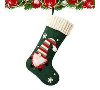 Christmas Stockings, Classic Decorative Gnome Snowflake Socks, Holiday Bag