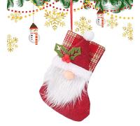 Christmas Stockings - Cute Non-woven Decorations - Faceless Old Man Christmas Socks - for Family Holiday Party Tree Fireplace Chocolates Prizes Goodie Stuffers