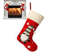 Christmas Stockings - Fireplace Hanging Stocking, Gnome Snowflake Socks