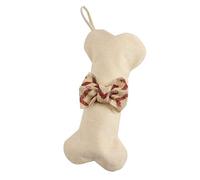 Christmas Stockings for Dogs, Cute Dog Bone Christmas Stockings Bulk with Bow Tie - Vintage Christmas Stockings for Schools, Classrooms, Clubs, Offices, Pet Toys, Snacks