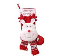 Christmas Stockings, Knitted Christmas Stockings - Cute Candy Bag Stockings, Elastic Christmas Tree Ornaments, Reusable Christmas Treat Pouch for Family Party Hall