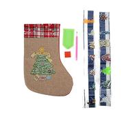 Christmas Stockings Linen Flannel Material, Bright Color, Exquisite Holiday Decor Ornaments - Durable Craftsmanship, Festive Home Decoration for All Ages
