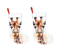 Christmas Stockings Personalized Xmas Stocking for Holiday Stylish Watercolor Giraffe 18 Inch Christmas Stocking Xmas Stockings for Christmas Decor Christmas Hanging Decor Stockings for Fireplace