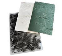 Christmas Stockings Snowflake 3D Textured Embossing Folders for Card Making,Peacock Bees Paper Crafts ImpressionsTemplate for Scrapbooking(5 * 7inch) (04)