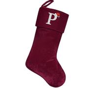 Christmas Stockings with Letters, 20 Inches Christmas Stockings with Initials,Personalised Letters Xmas Stocking Gifts for Adults Kids-Embroidered Santa Hat, Family Fireplace Decoration