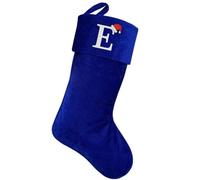Christmas Stockings with Letters, 20 Inches Christmas Stockings with Initials,Personalised Letters Xmas Stocking Gifts for Adults Kids-Embroidered Santa Hat, Family Fireplace Decoration