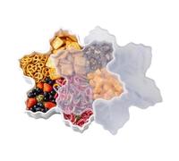 Christmas Storage Box with Fitted Translucent Lid, B | Seasonal Shaped Box, Visible Display, Covered Presentation for Serving Small Christmas Sweets and Snacks