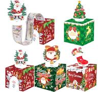 Christmas Storage Boxes (4 Pack) (Green)