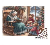 Christmas Story Time 1000 Pc Sturdy Cardboard Classic Jigsaw Puzzle for Adults And Kids Age 12+, Impossible Hard Difficult Challenge, Decompression And Wall Decor, Ultimate Relaxation 38x26cm/1000pcs