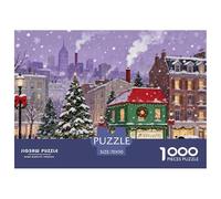 Christmas Street Scene Smooth Surface Pieces Great for Improving Patience, Focus And Cognitive Ability in Spare Time 70x50cm/1000pcs