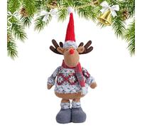 Christmas Stretchable Doll - 50/39CM Gingerbread, decorations, Decoration | Cute Reindeer Plush Toy, Santa Claus Top Hat Doll for Window Decoration, Christmas Home Decor