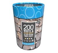 Christmas String Fairy Lights Animated White & Warm White Outdoor 200 LED - 5.17m Winter Wishes