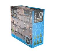 Christmas String Fairy Lights Multifunction White & Warm White Outdoor 1000 LED - 24.97m Glow-Worm