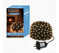 SHATCHI 400 LEDs Fairy String Lights Warm White Indoor/Outdoor Christmas Tree/Home/Party/Wedding/Garden Decorations Green Cable 8 Modes Mains Powered Memory Auto Timer