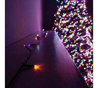 Christmas String Lights 1000 Rainbow-coloured leds & 100m long - Battery Operated With Timer and Multi Function (Indoor or Outdoor) Multicolour