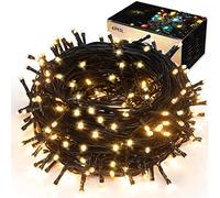 Christmas String Lights Warm White- 115ft/35m 320 LEDs Memory Function 8 Modes End to End Plug Extendable Waterproof Outdoor Indoor Fairy Lights for Xmas Tree Halloween Yard Home Party Garden Wedding