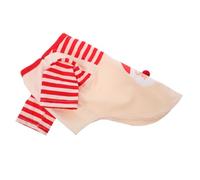 Christmas Striped Dog Shirt, Red PET Shirt for Christmas Season | Soft Cozy Cloth, Air Permeable and Machine Washable, Festive Suspender Style for Holiday Parties
