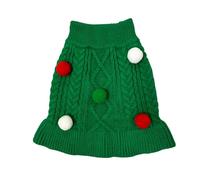 Christmas Striped Dog Sweater - Cozy Fleece & Easy Pullover Design for Winter Holidays, Outdoor Adventures - Festive Apparel for Small, Medium, Large