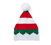 Christmas Striped Hat Santa Hats Vintage Christmas Knitted Hat Bells Cap For New Year Holiday Party Hats Adults Men Funny Kids