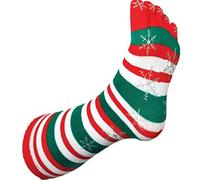 CHRISTMAS STRIPEY TOE SOCKS