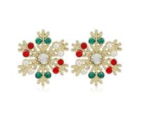 Christmas Stud Earrings for Women Cute Red Bow Earrings Snowflake Snowman Stocking Santa Claus Elk Reindeer Christmas Tree Earrings Festive Christmas Jewelry, M, Alloy Steel, No Gemstone