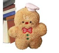 Christmas Stuffed Animals 9.8 Inch Realistic Soft Gingerbread Man Bell | Christmas Plush Toy for Boys and Girls Living Room Couch Car Bed
