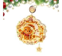 Christmas Suction Cup Window Light, LED Window Light，Gingerbread Men | 7.87in Warm Bright LED Festive No Drill Christmas Window Glass Door Decoration Lights for Living Room Classroom Office Store